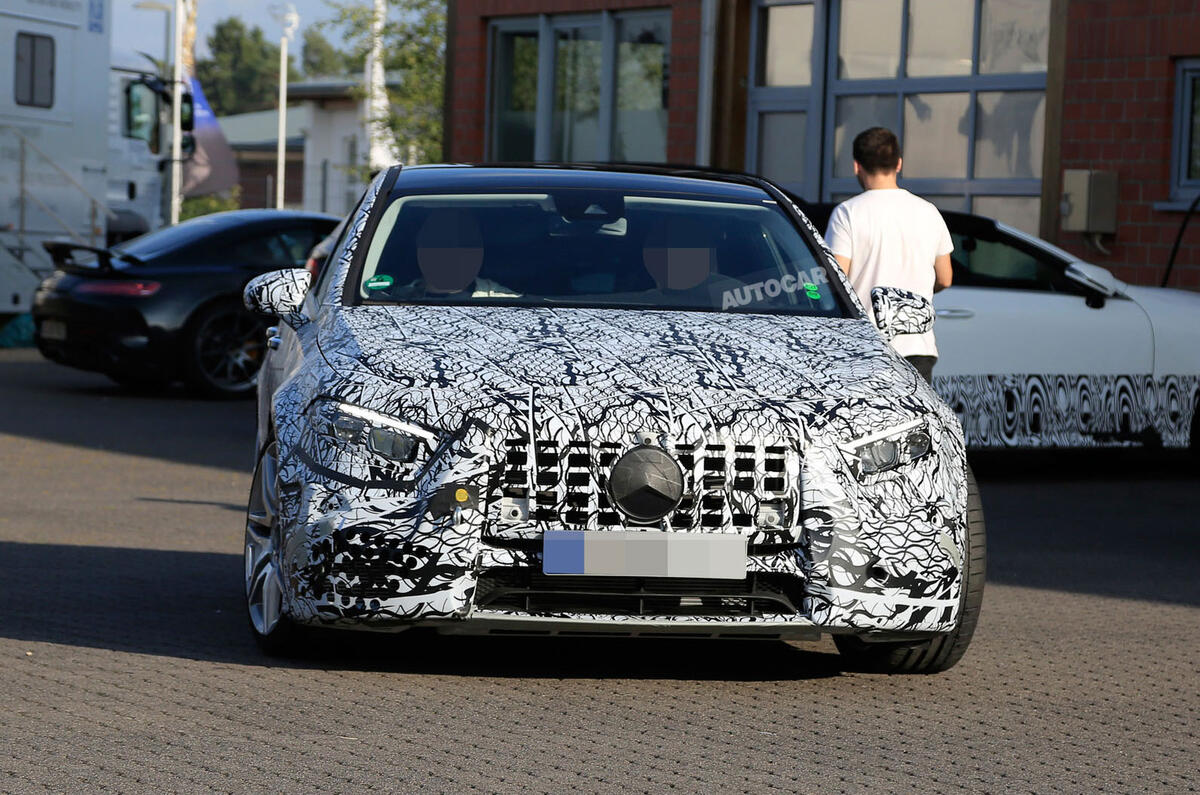 2019 Mercedes-AMG A45 'Predator' seen in production bodywork