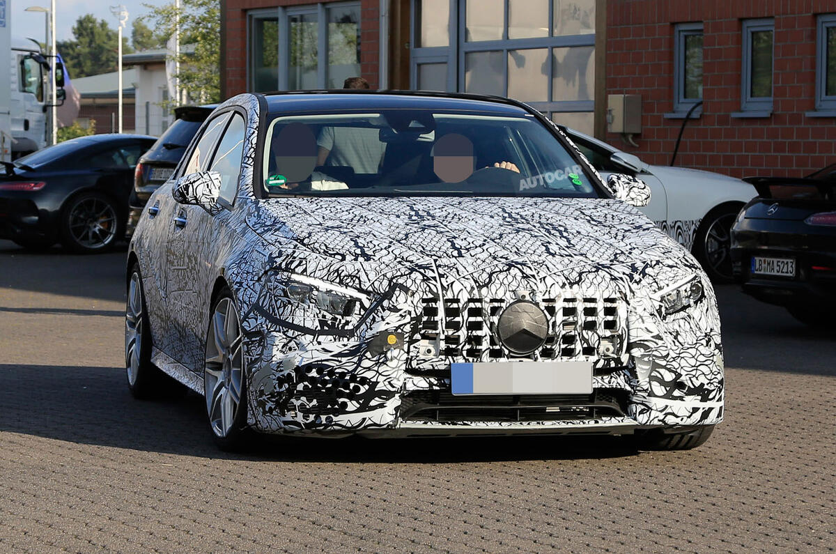 2019 Mercedes-AMG A45 'Predator' seen in production bodywork