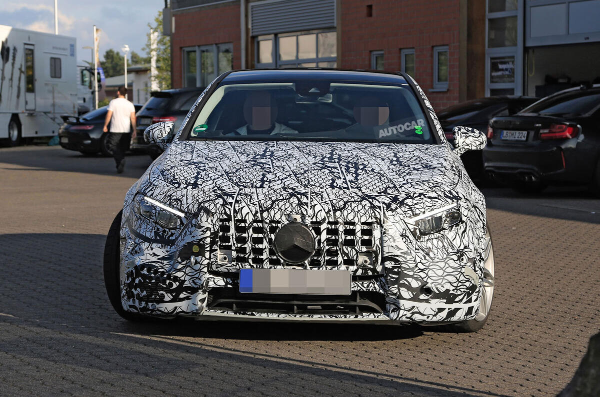 2019 Mercedes-AMG A45 'Predator' seen in production bodywork