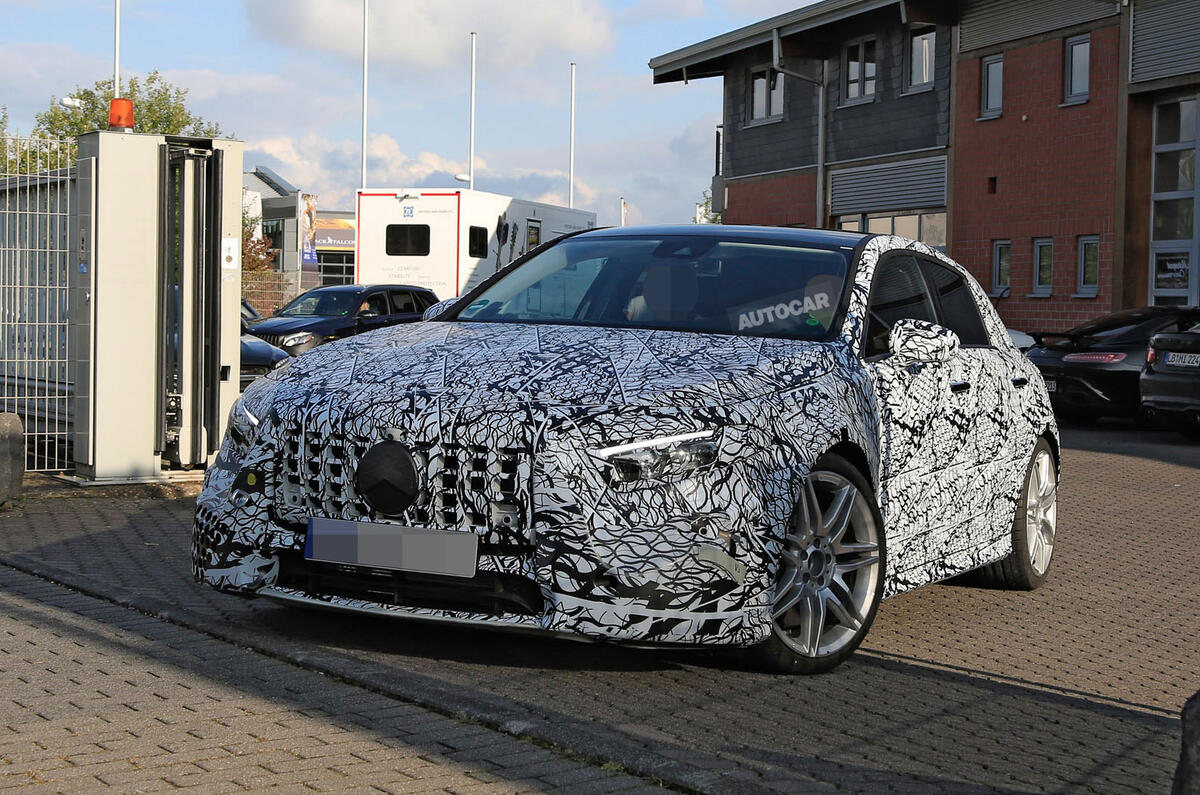 2019 Mercedes-AMG A45 'Predator' seen in production bodywork