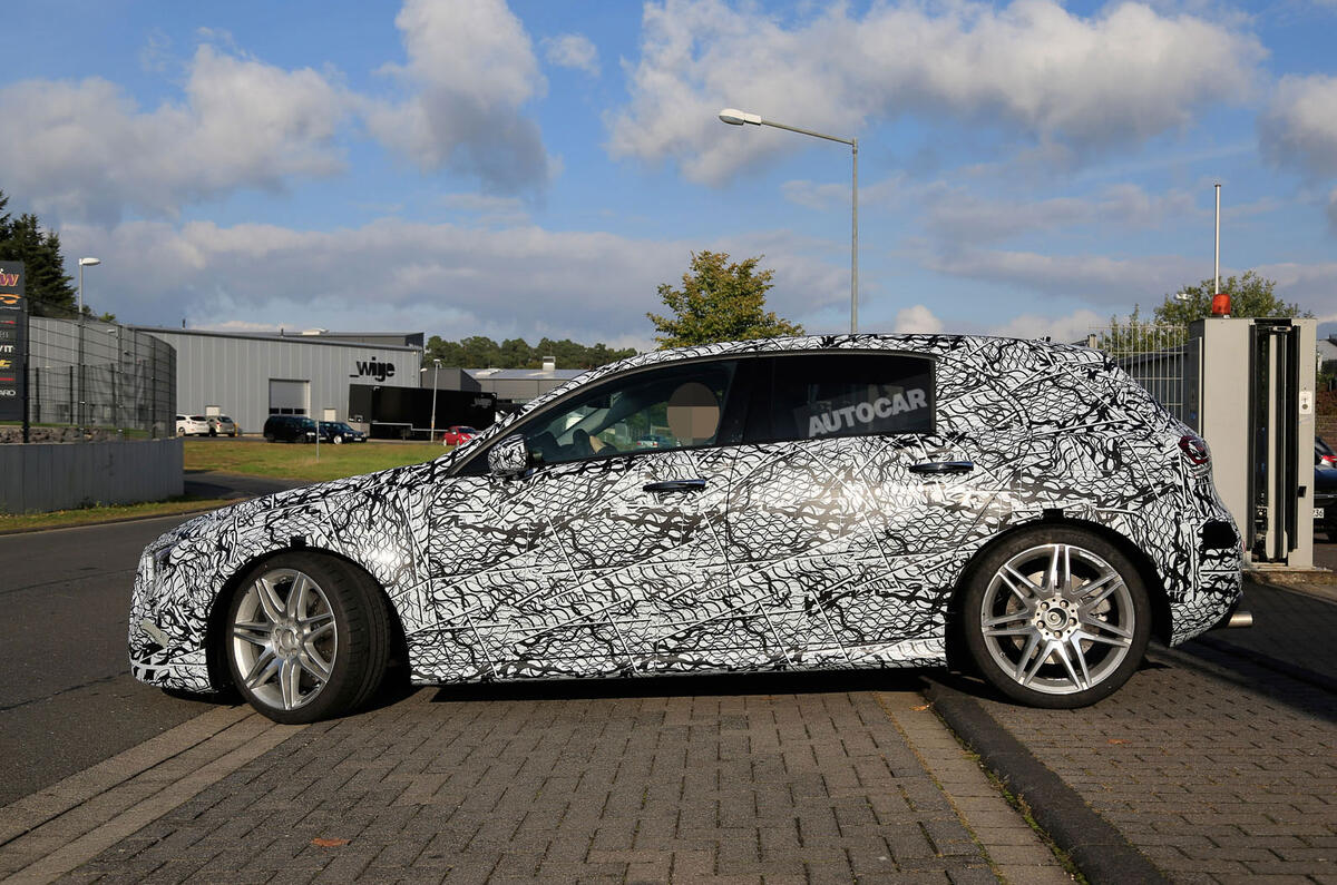 2019 Mercedes-AMG A45 'Predator' seen in production bodywork