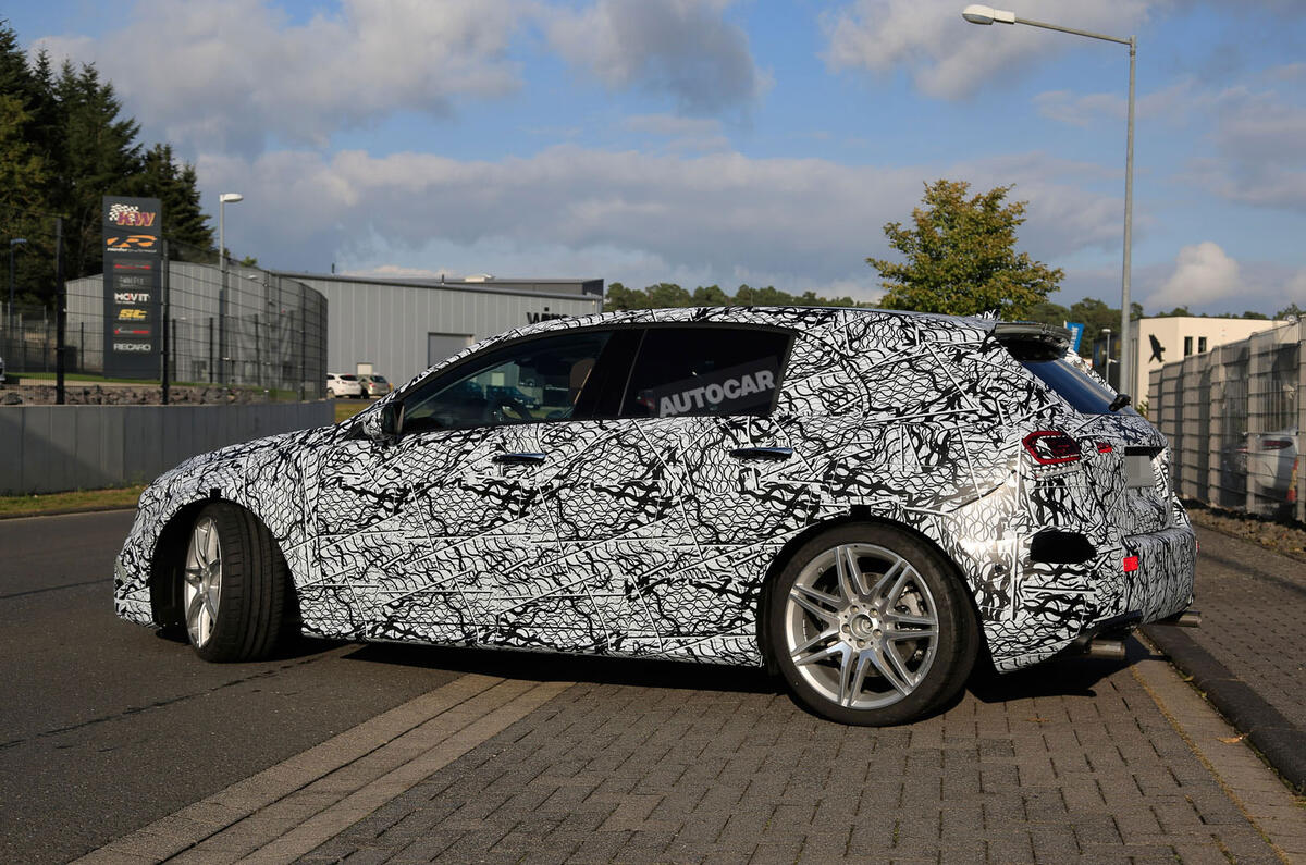 2019 Mercedes-AMG A45 'Predator' seen in production bodywork