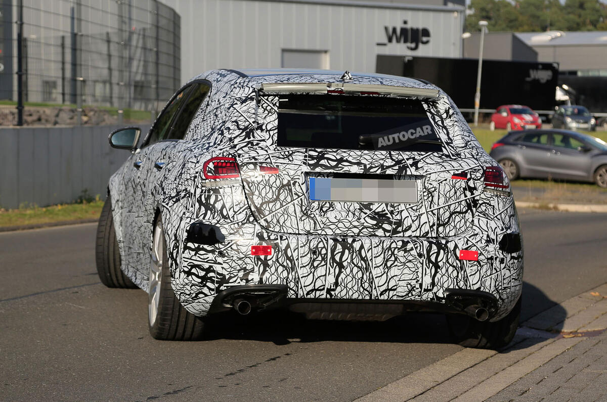 2019 Mercedes-AMG A45 'Predator' seen in production bodywork
