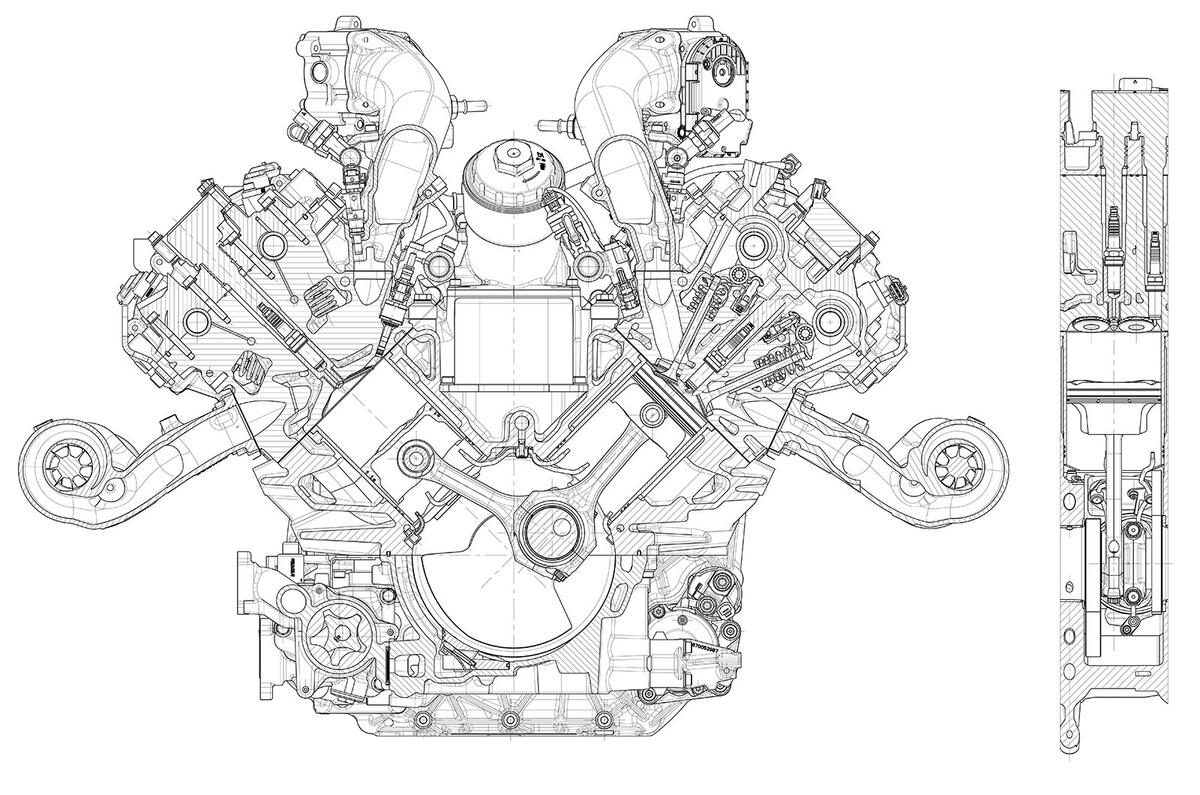 Maserati engine schematic