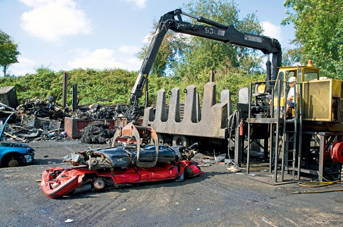 Scrapped car