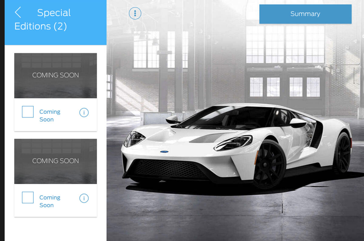 Ford GT configurator