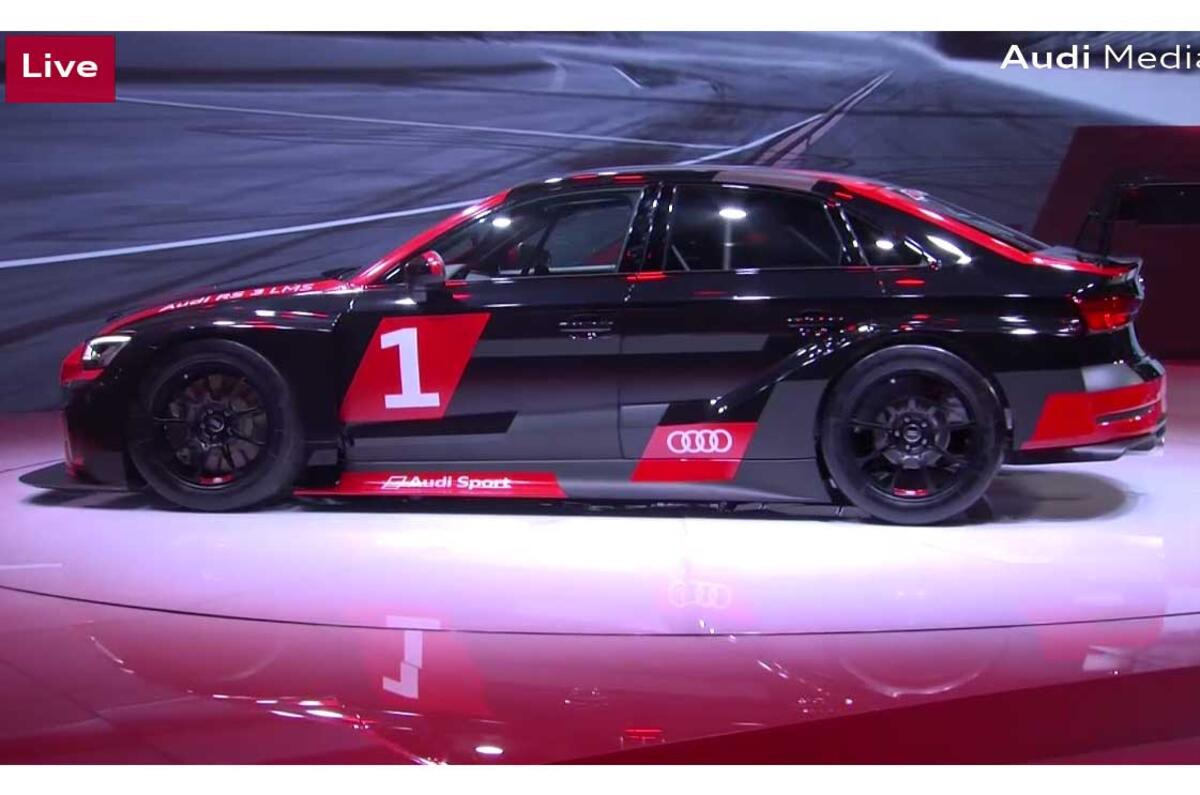 Audi RS3 saloon and RS3 LMS racer revealed in Paris