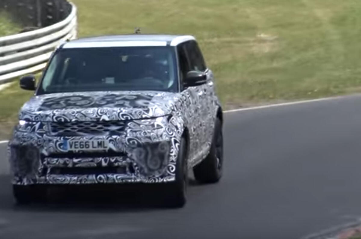 Range Rover Sport SVR hard cornering