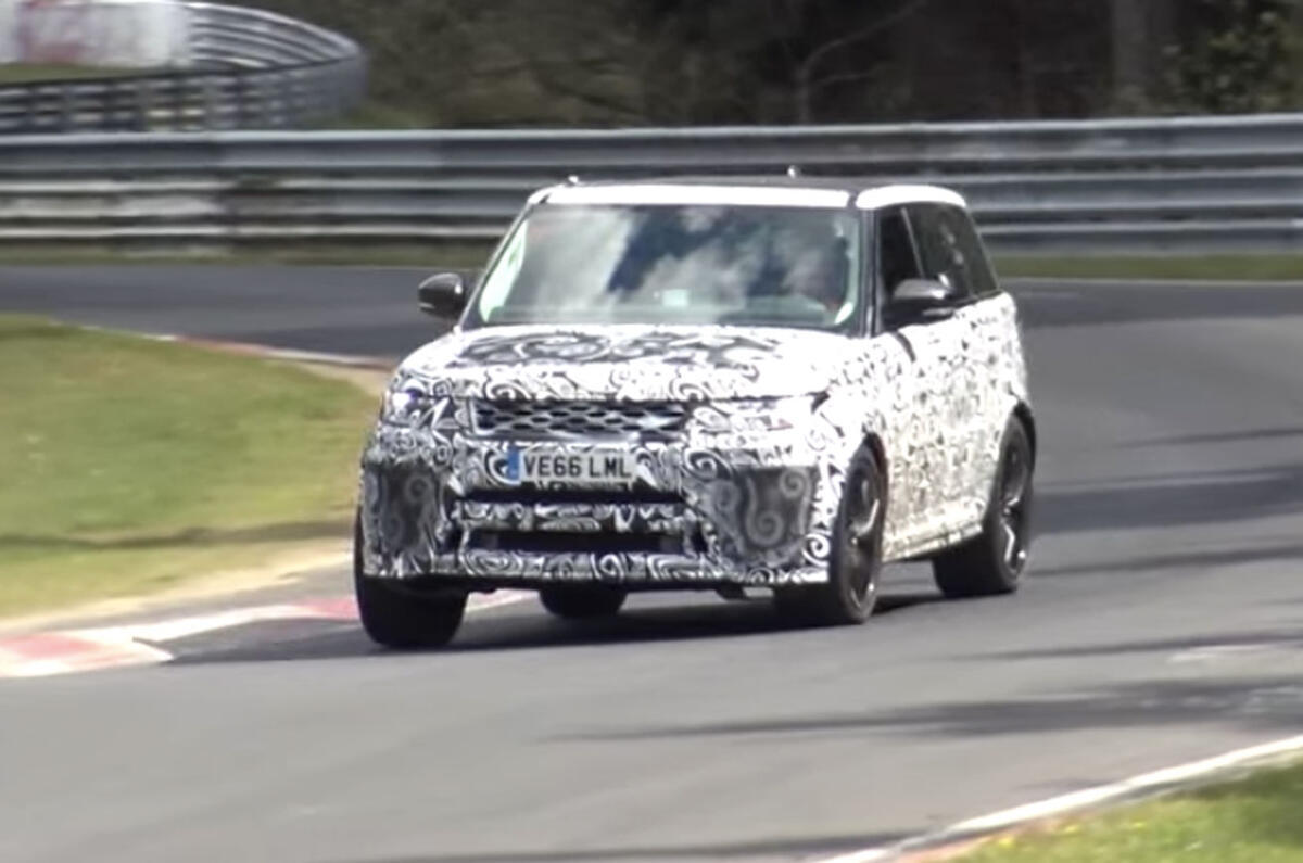 Range Rover Sport SVR hard cornering