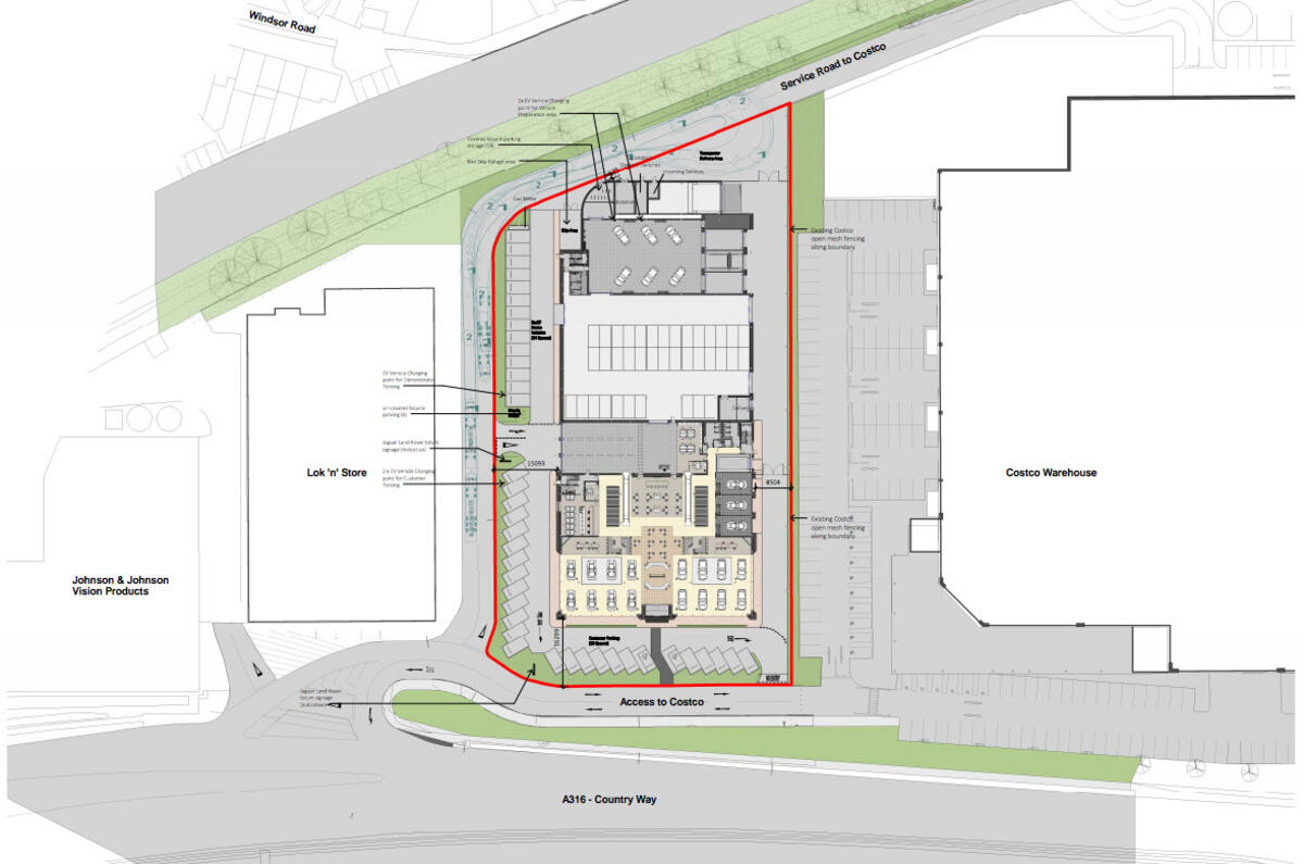 Jaguar Land Rover Sunbury showroom plan