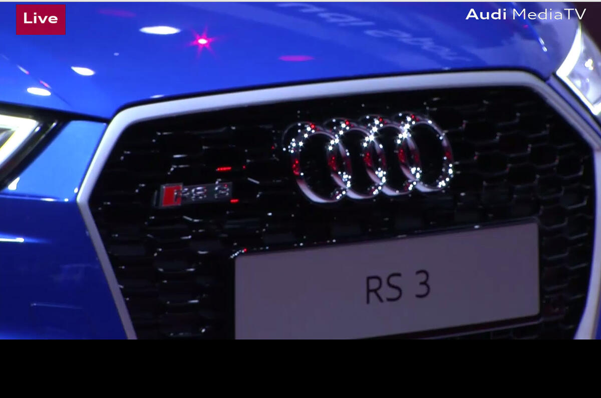 Audi RS3 saloon and RS3 LMS racer revealed in Paris