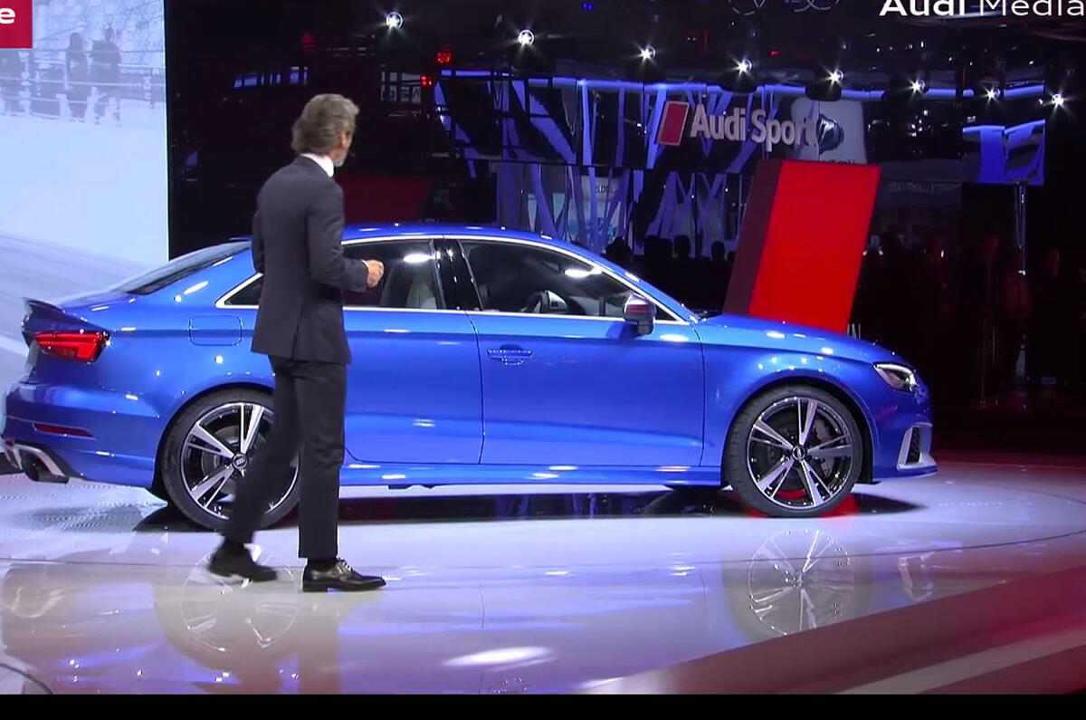 Audi RS3 saloon and RS3 LMS racer revealed in Paris