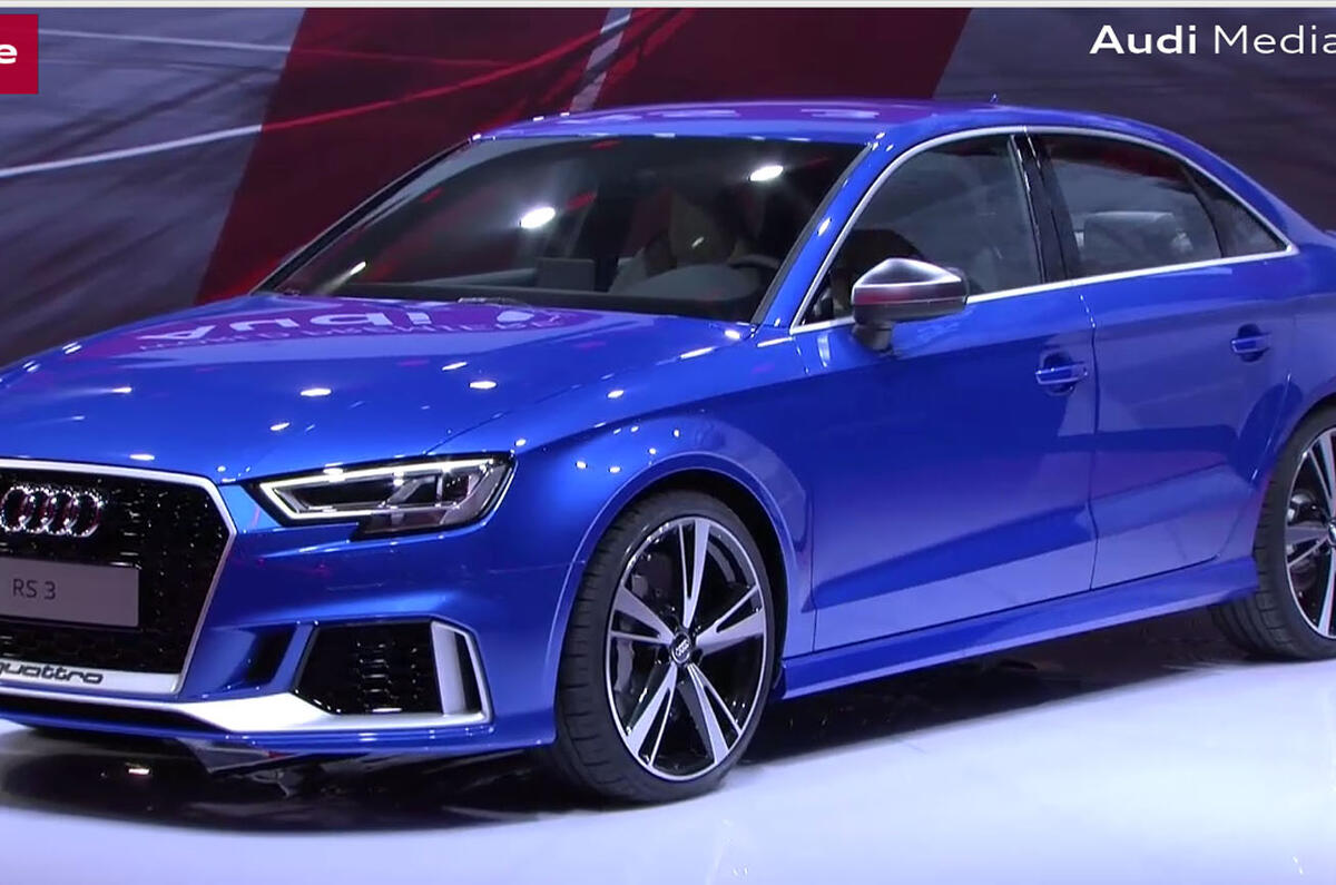 Audi RS3 saloon and RS3 LMS racer revealed in Paris
