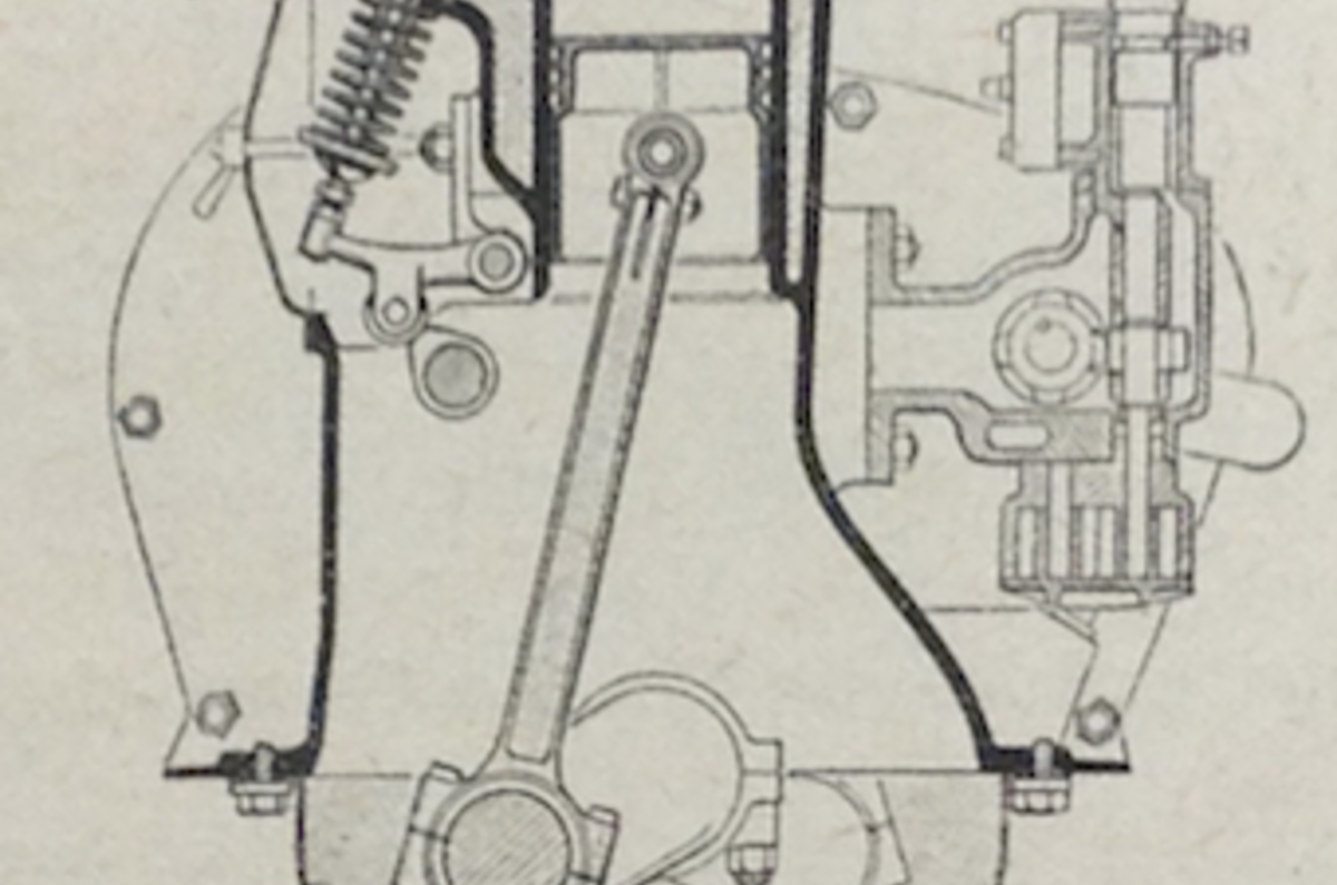 Studebaker Light Six engine illustration