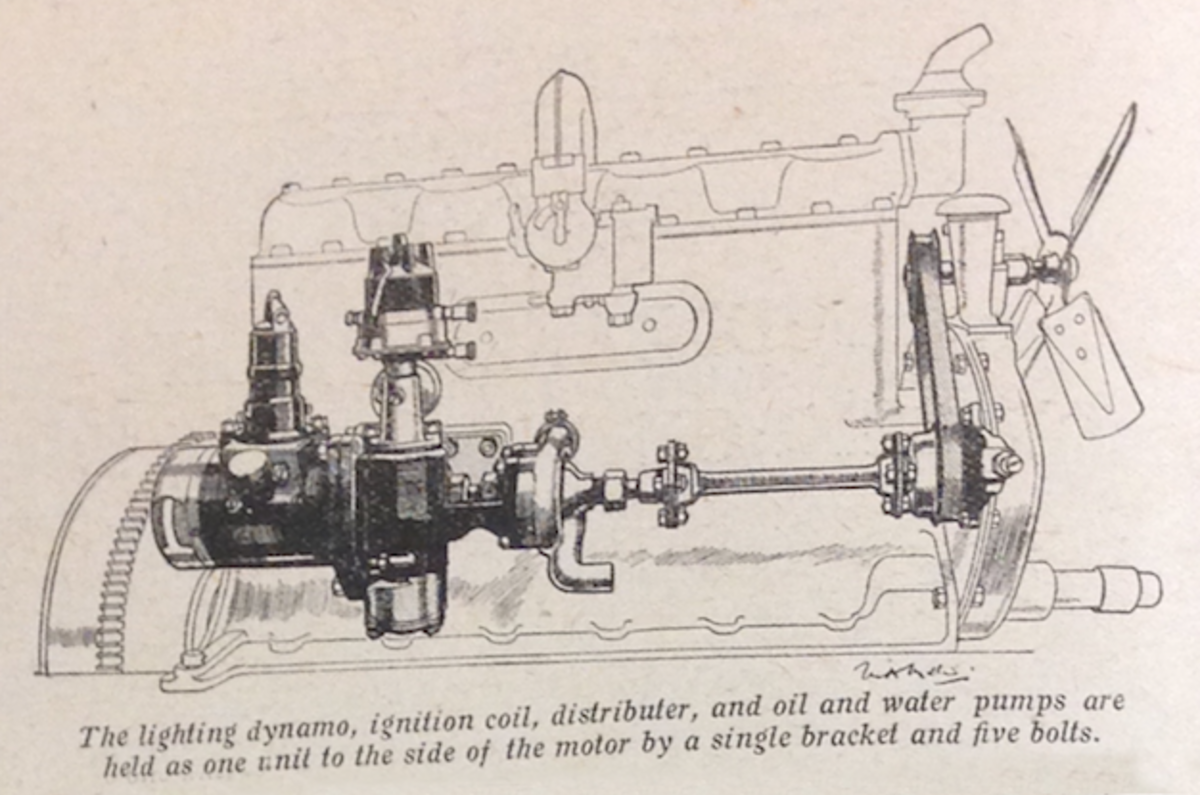 Studebaker Light Six engine illustration