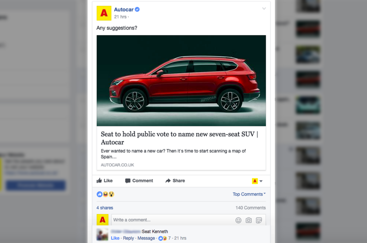 Seat's seven-seater public name vote