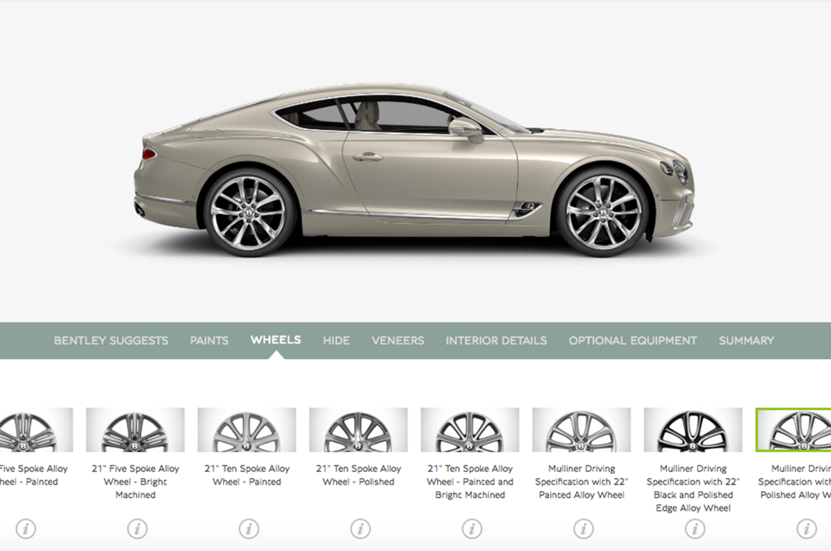 New Bentley Continental Gt Online Configurator Launched