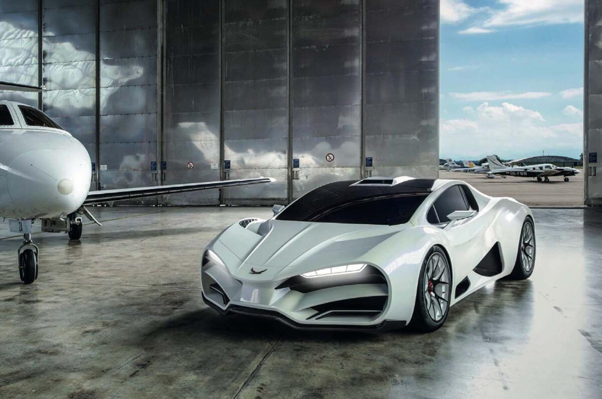 Milan Red hypercar 