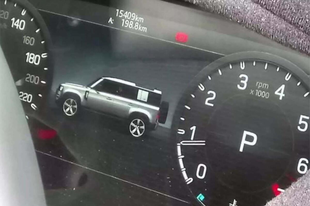 2020 Land Rover Defender dashboard image