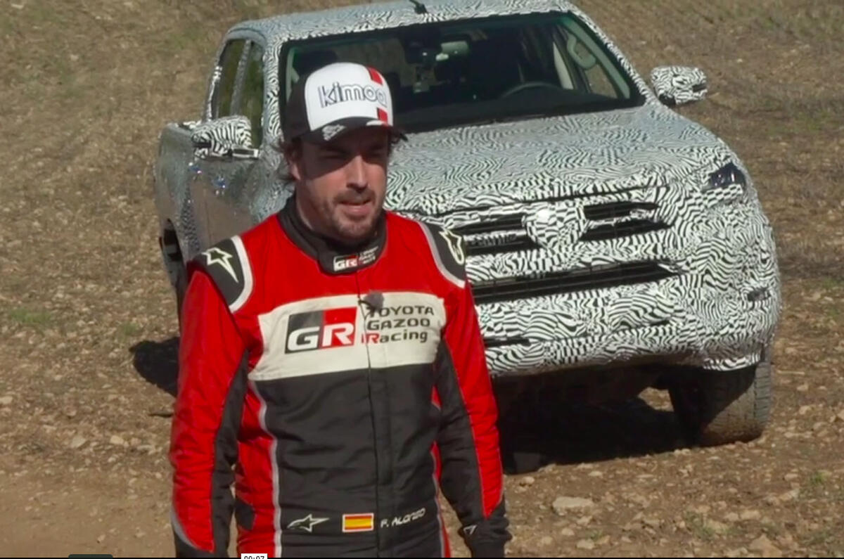 2020 Toyota Hilux prototype with Fernando Alonso 2020 Toyota Hilux prototype with Fernando Alonso