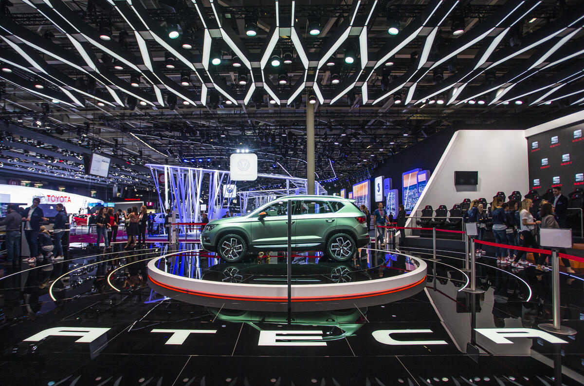 SEAT's Paris Motor Show stand, with the Ateca X-PERIENCE on display SEAT's Paris Motor Show stand, with the Ateca X-PERIENCE on display
