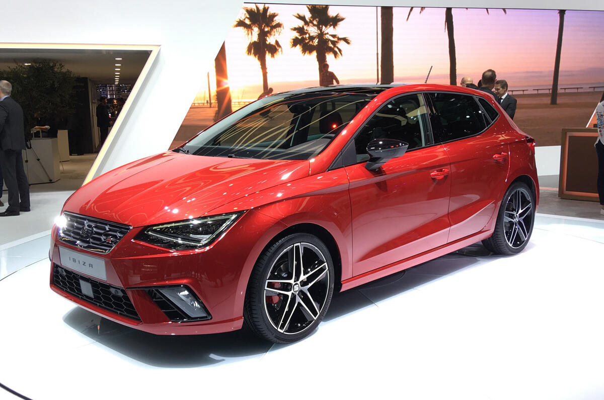The new SEAT Ibiza is on display at Geneva
