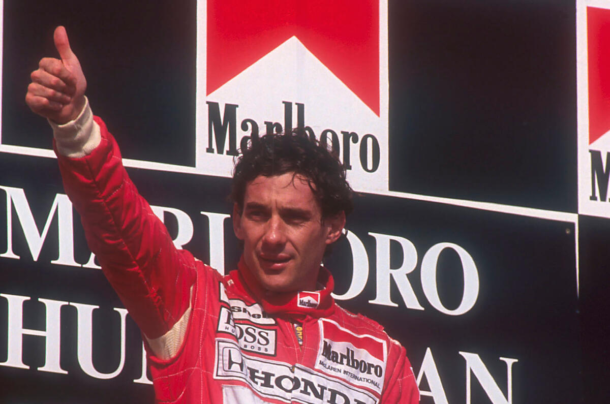 Ayrton Senna Marlboro on the podium