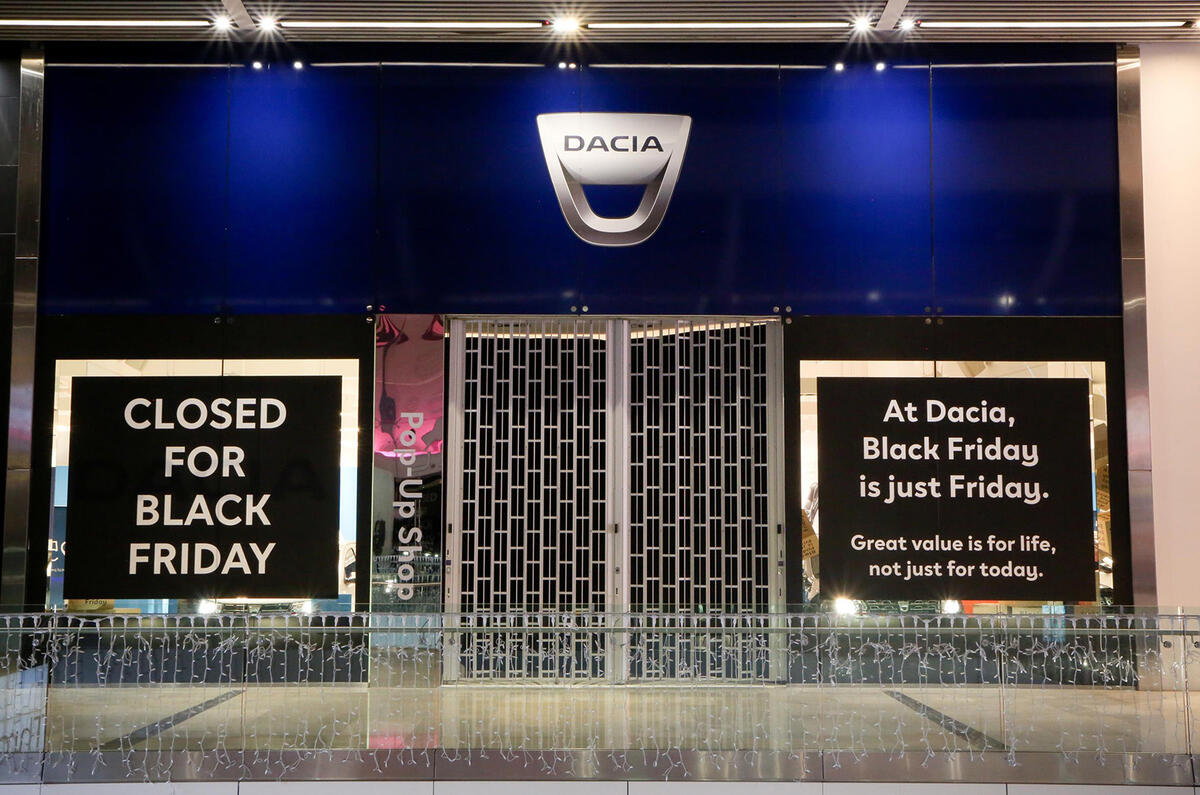 Dacia’s shop closed for Black Friday