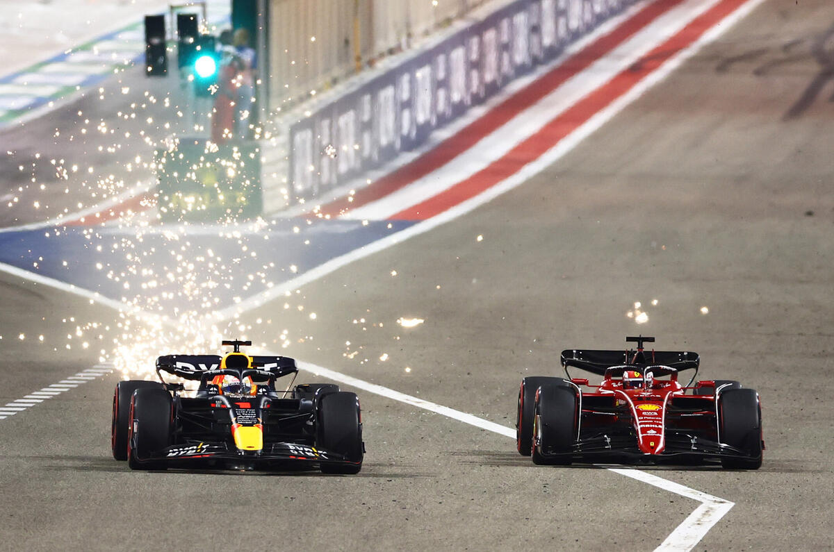 Max Verstappen and Charles Leclerc