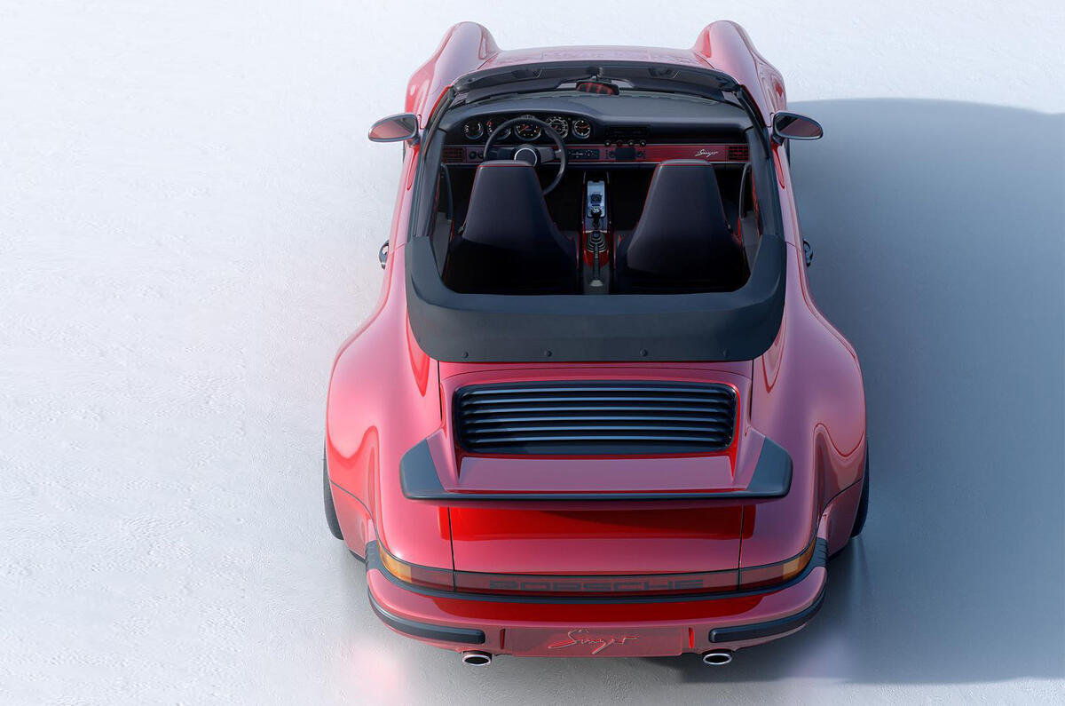 Singer Porsche 911 Cabriolet roof down view