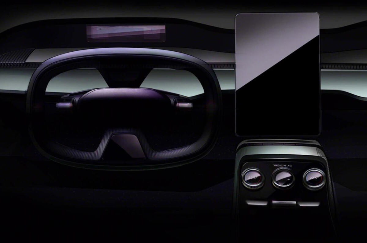 Skoda 7s interior sketch Skoda 7s interior sketch
