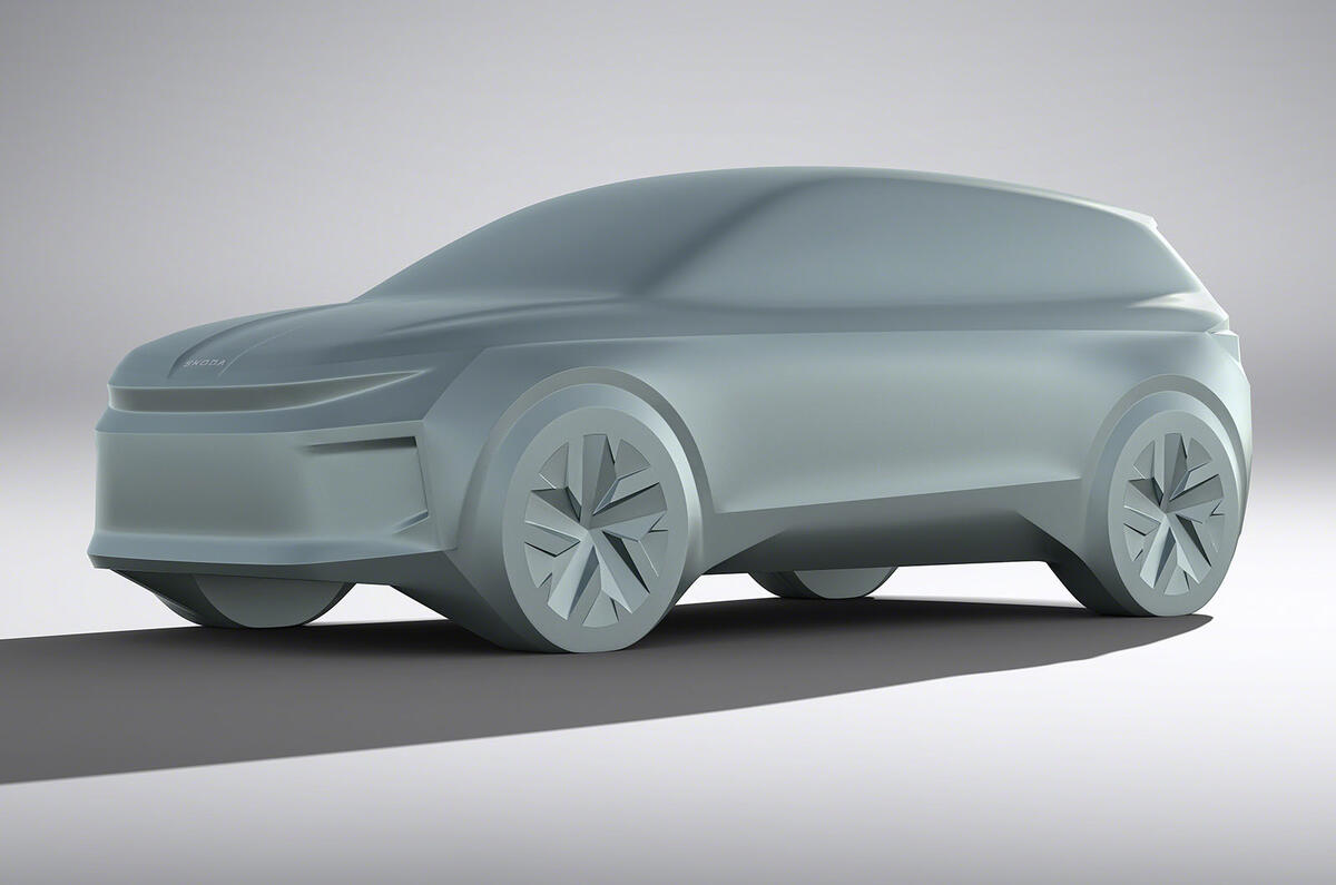 Skoda Elroq front three quarter static Skoda Elroq front three quarter static