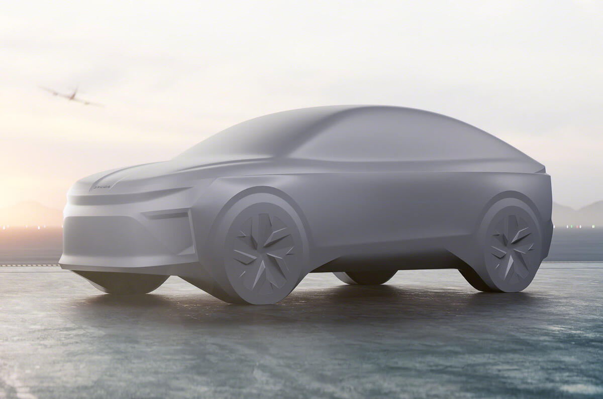 Skoda Enyaq coupe front three quarter Skoda Enyaq coupe front three quarter