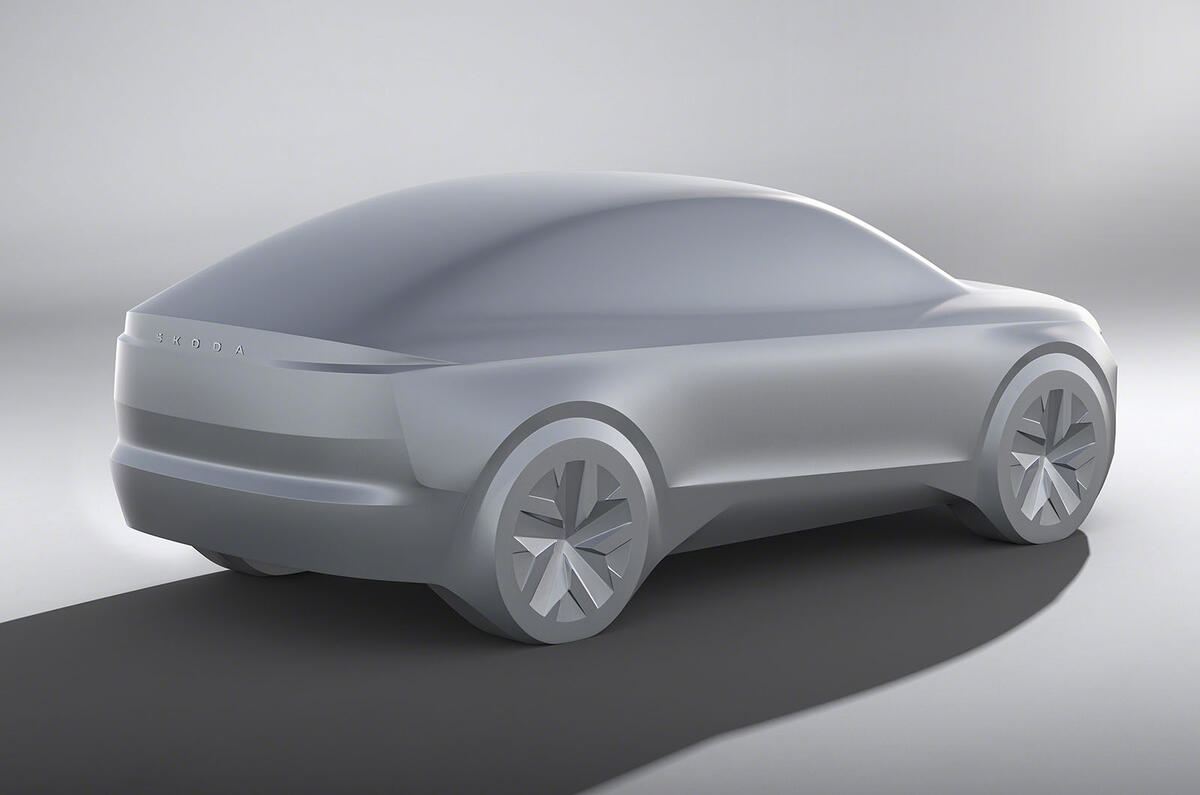 Skoda Enyaq coupe rear three quarter Skoda Enyaq coupe rear three quarter