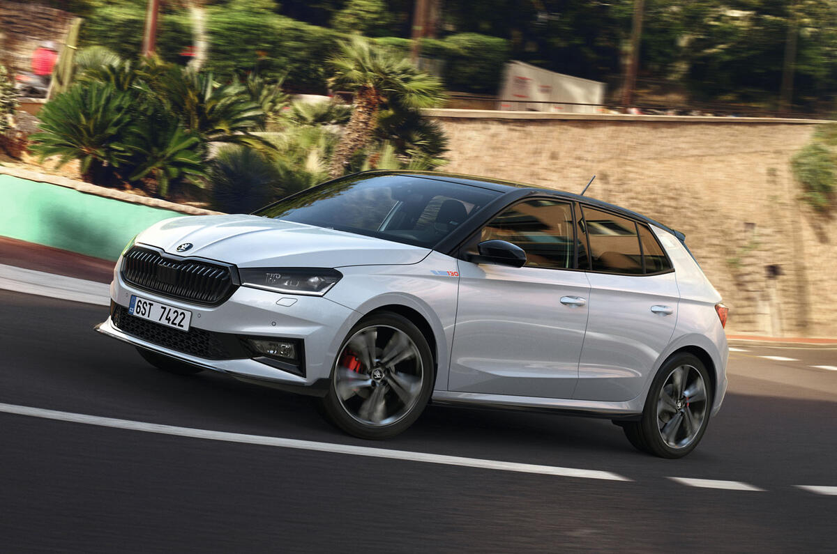 Skoda Fabia 130 front quarter tracking