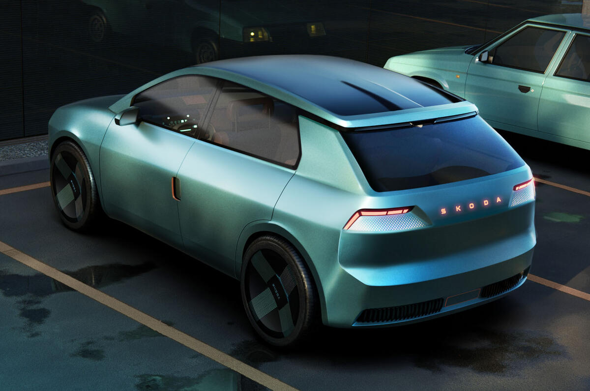 Skoda Favorit reimagined rear quarter static