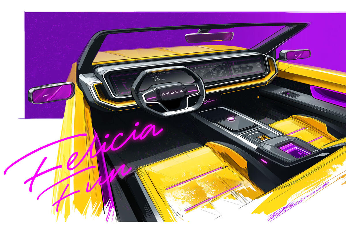 Skoda Felicia Fun reimagined dashboard Skoda Felicia Fun reimagined dashboard