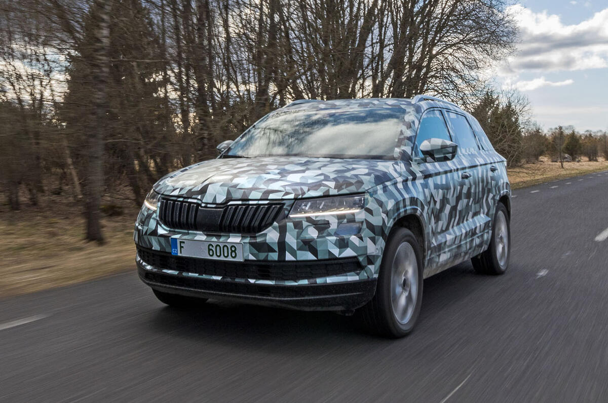Skoda Karoq prototype driven