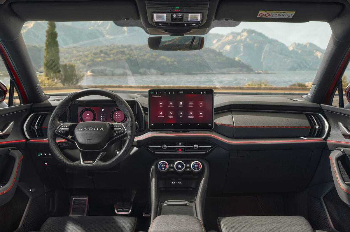 Skoda Kodiaq vRS 2025 dashboard Skoda Kodiaq vRS 2025 dashboard