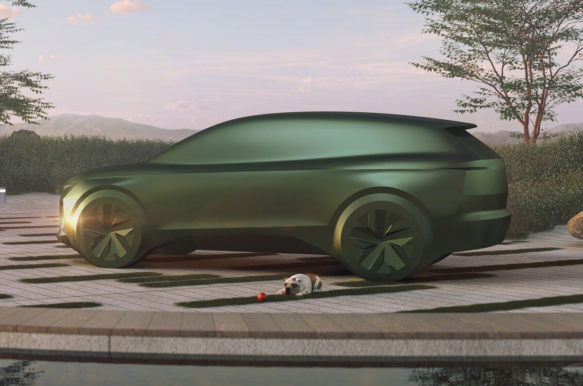 Skoda space BEV side left