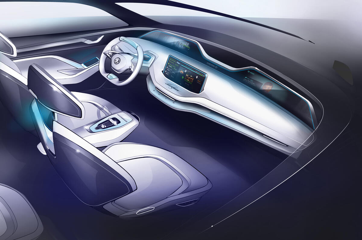 Skoda Vision E concept interior