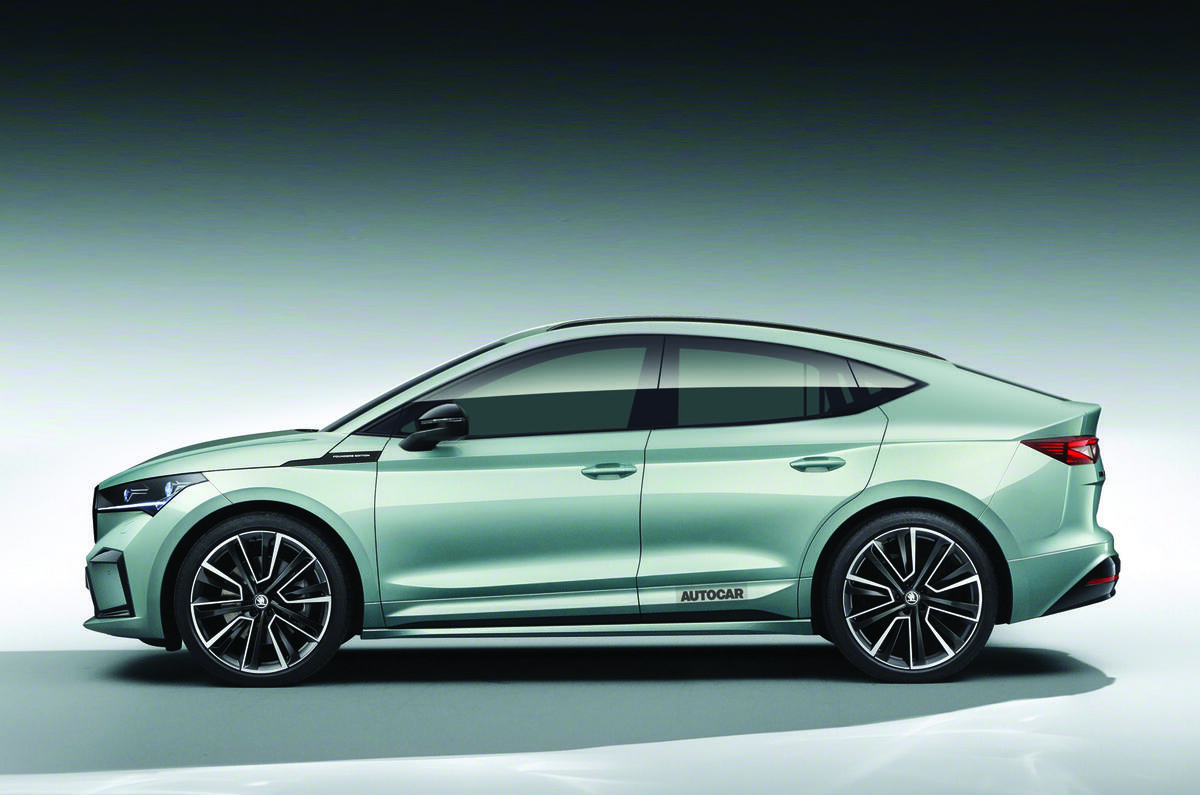 Skoda Enyaq iV coupe - Autocar render Skoda Enyaq iV coupe - Autocar render