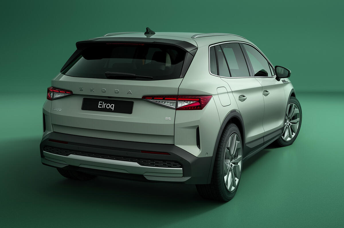 Skoda Elroq rear three quarters