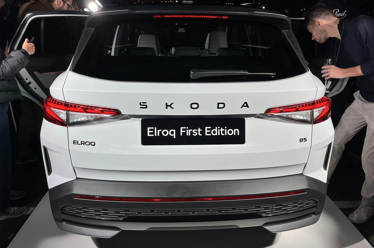 Skoda Elroq revealed in Prague   rear Skoda Elroq revealed in Prague   rear