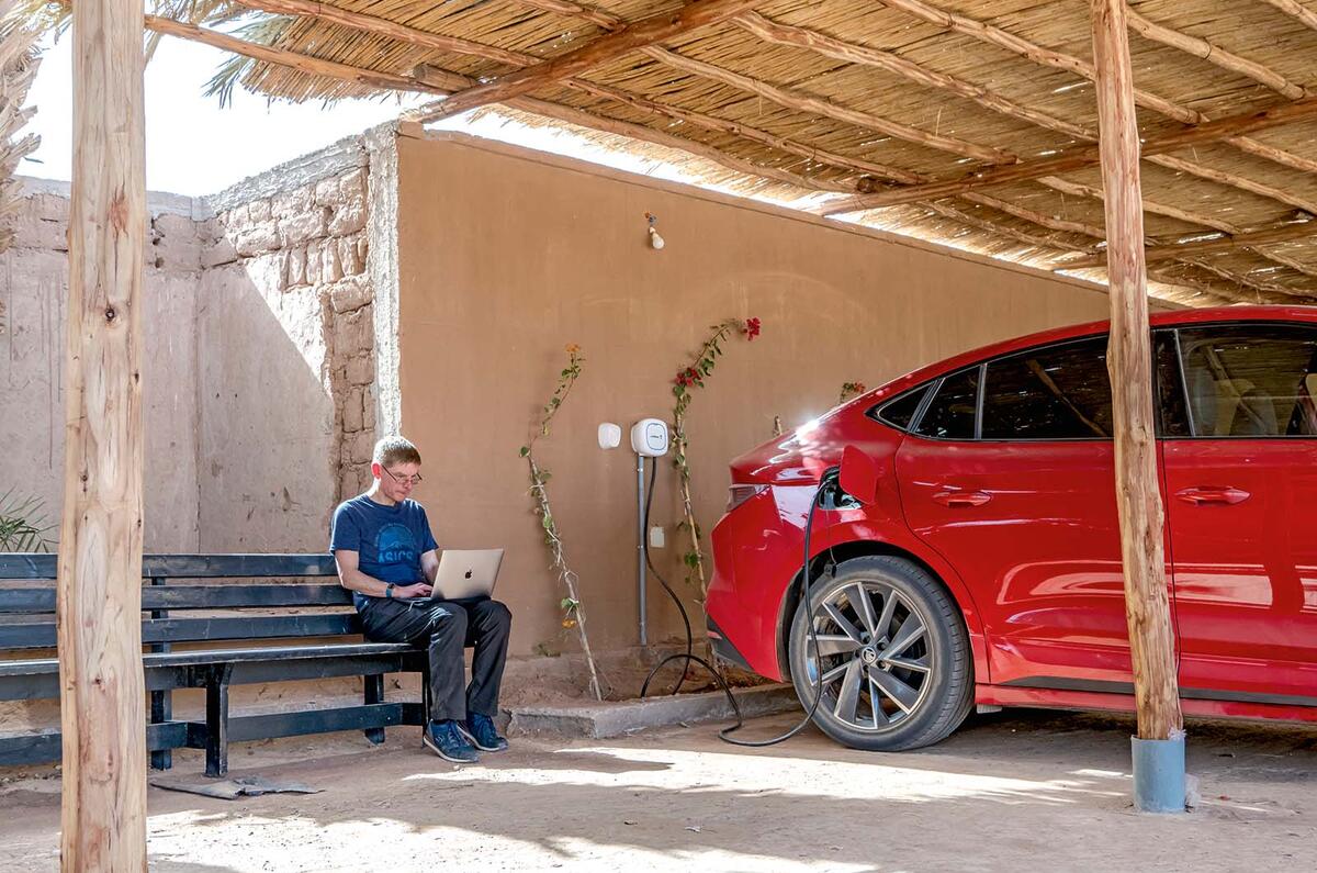 Skoda Enyaq EV charging Skoda Enyaq EV charging