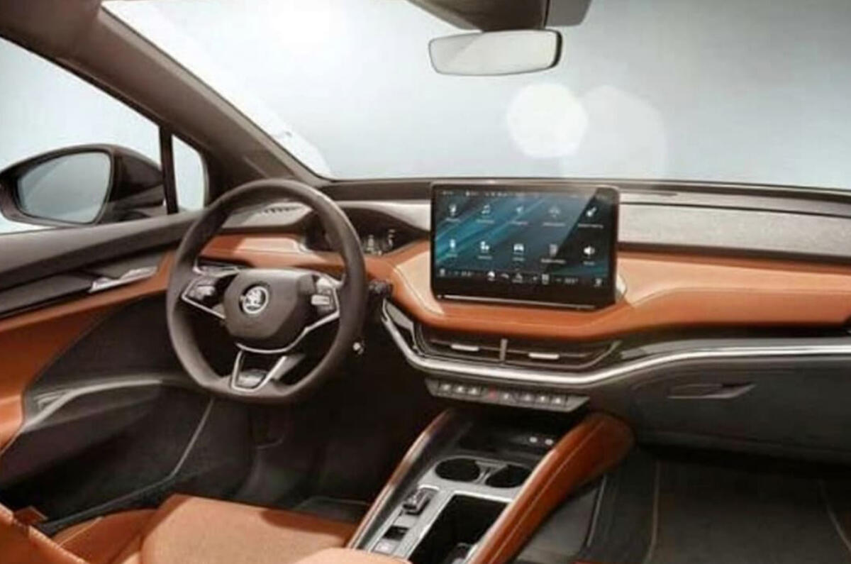 Skoda Enyaq leaked images cabin Skoda Enyaq leaked images cabin