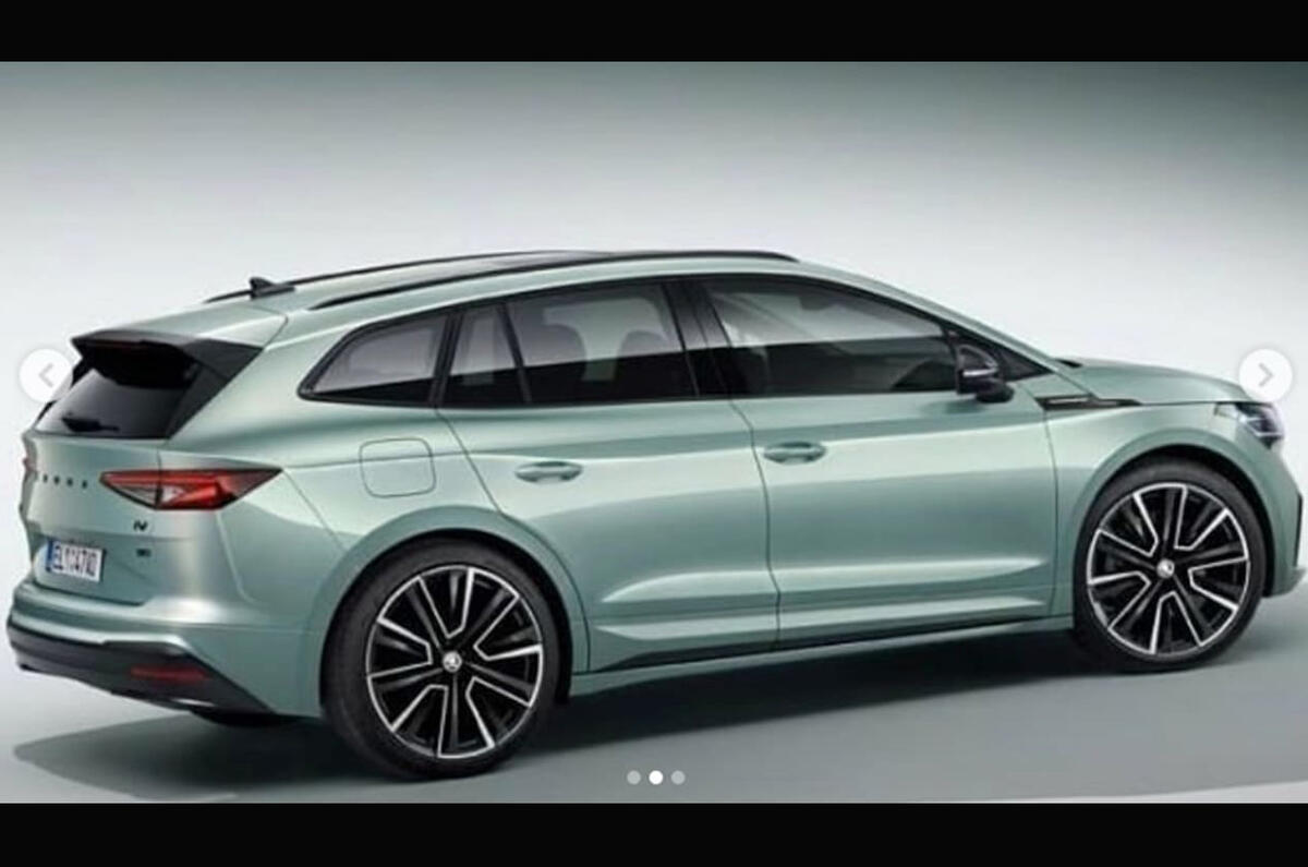 Skoda Enyaq leaked images side rear Skoda Enyaq leaked images side rear