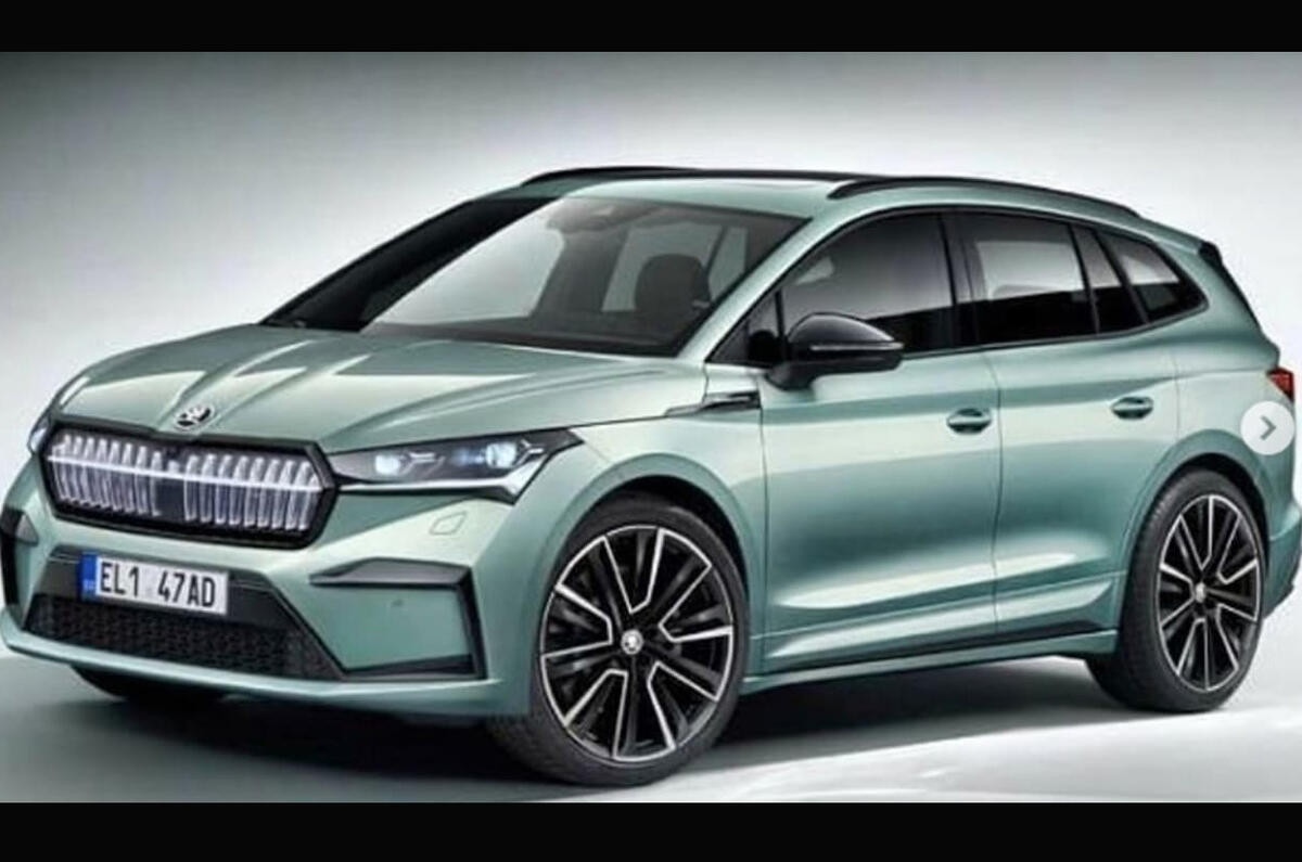 Skoda Enyaq leaked images front side