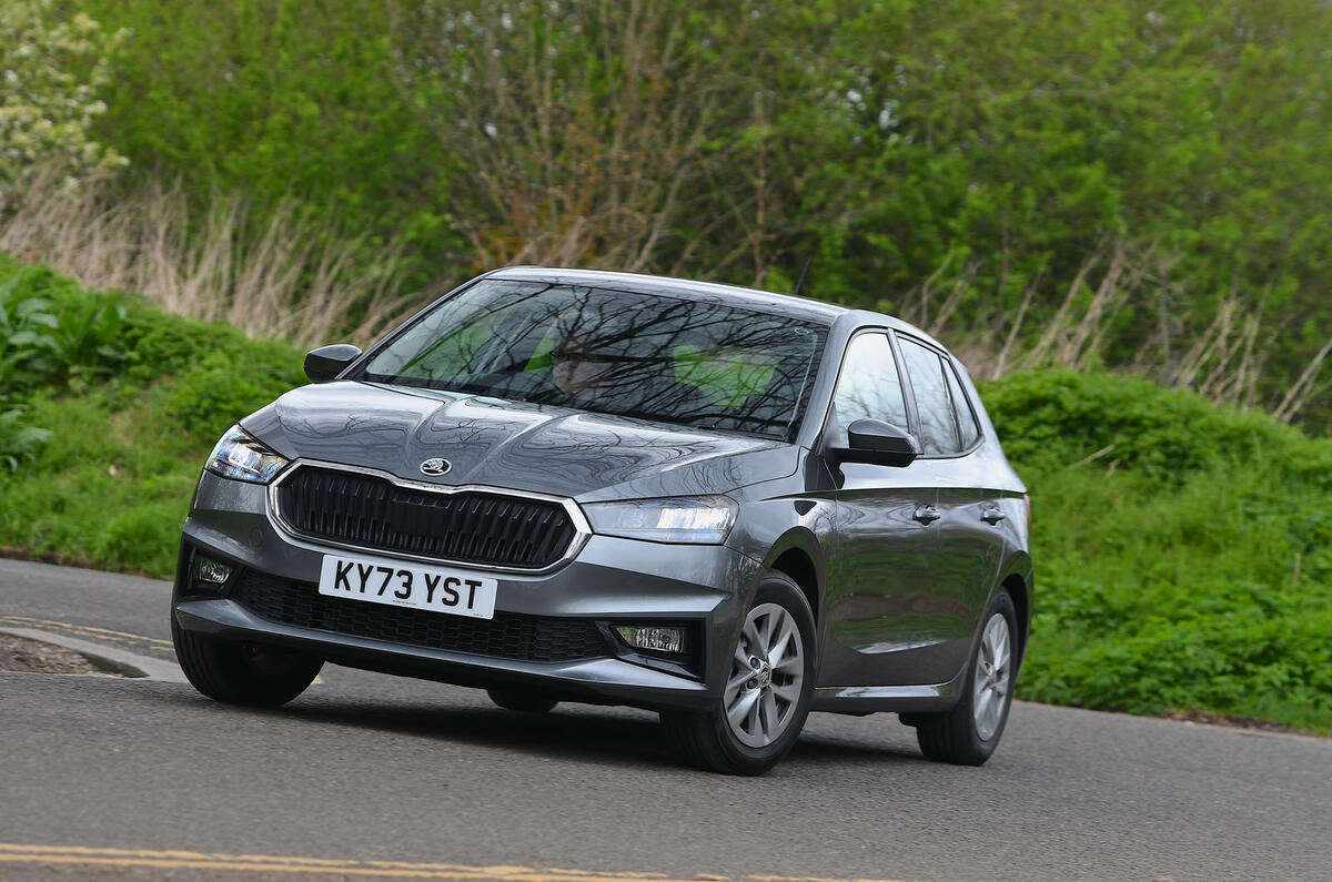 Skoda Fabia cornering   front