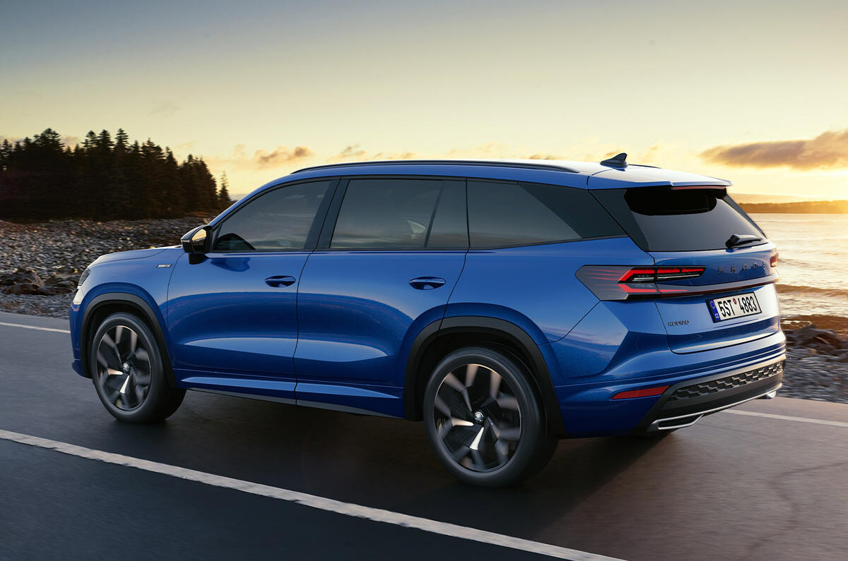 Skoda Kodiaq Sportline rear angle Skoda Kodiaq Sportline rear angle